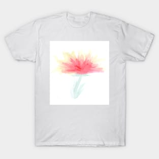 Watercolor pink flower, summer and nature, art decoration, sketch. Illustration hand drawn modern T-Shirt